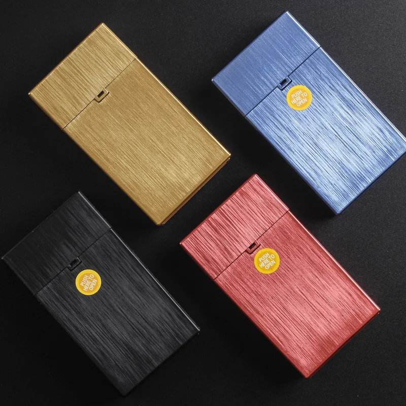 Press Open 1pc 110mm Extra-long Cigarette Case Cigar Storage Box ABS Card Cases Tobacco Holder Smoking Color Randomly Send