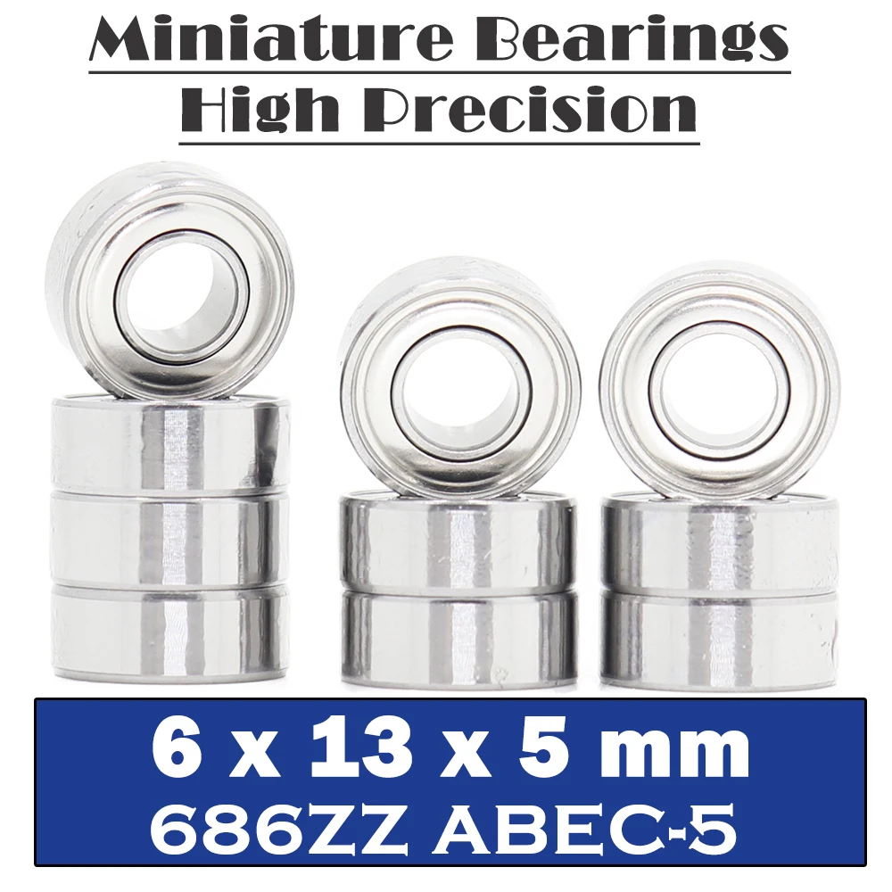 686ZZ Bearing ABEC-5 ( 10 PCS ) 6*13*5mm Miniature 686Z Ball Bearings 618/6ZZ