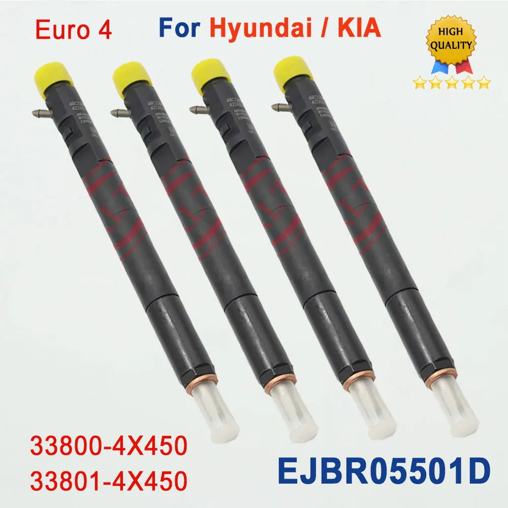 4PC /lot New Fuel Injector EJBR05501D CR Injector 33800-4X450 28258683 33801-4X450 For Hyundai KIA 5501D L281PBD