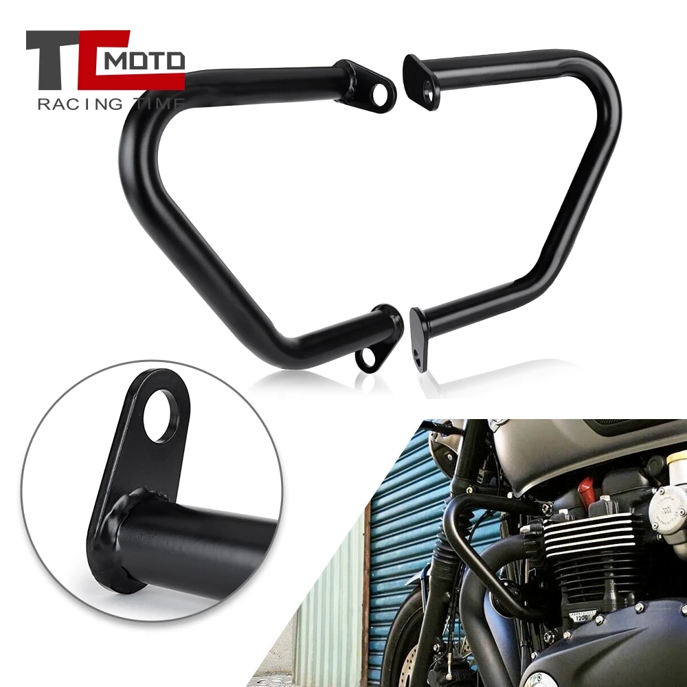 Engine Guard Crash Bar Safety Bumper Protector For Triumph Bonneville T100 T120 Bobber Thruxton 1200/R Street Cup/Twin 2016-2019