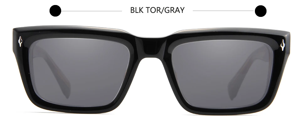 Hochwertige Dicke Acetat-Sonnenbrille für Herren, Marken-Designer, Nietenverzierte Quadratische Sonnenbrille für Damen, Übergroße UV400-Schutzgläser für Männer – Detail 11
