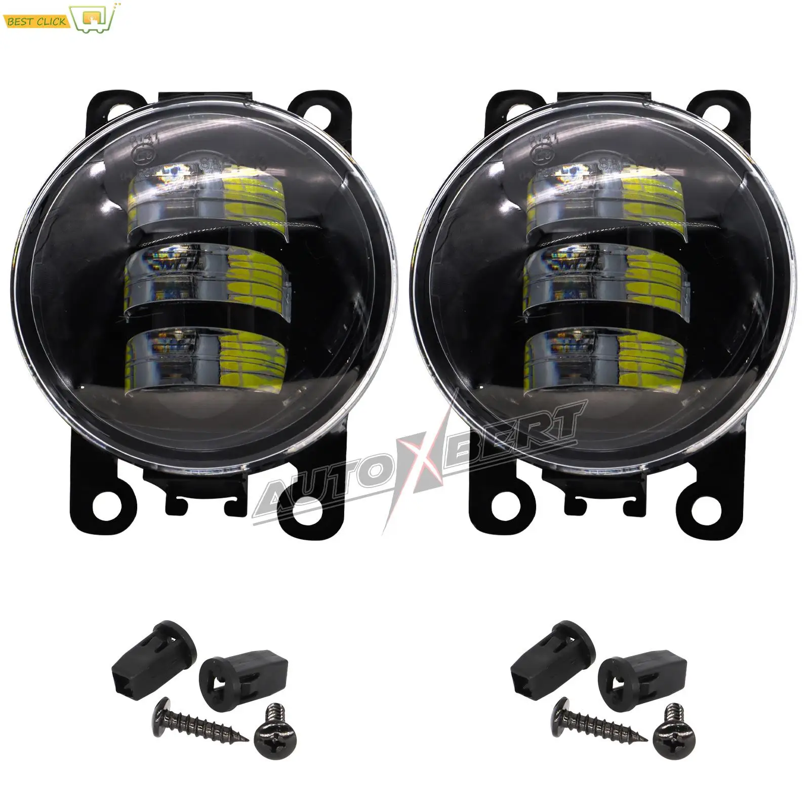 2Pcs/Pair Fog Light Lamps Assembly LED White Front Headlight For Dacia Duster Sandero Logan For Jaguar X Type S-Type 1999 - 2008