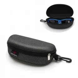 Portable Glasses Box Black Hard Case Large Holder Protector Unisex Retro Glasses Bag Zipper Sunglasses Case Eyewear Accessories