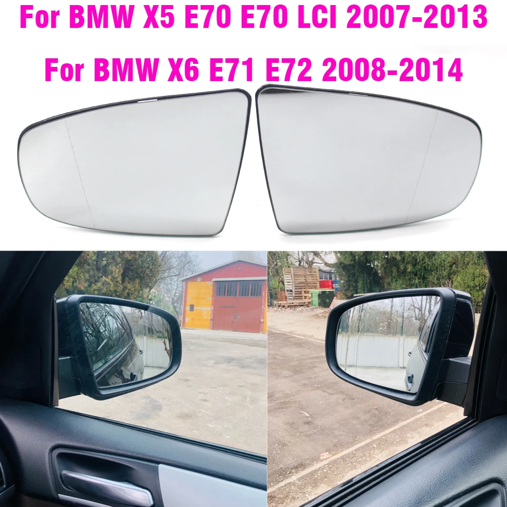 

Car Rearview Wing Mirror Dimming Anti-dazzle Heated Glass Fit For BMW X5 X6 Series E70 E71 E72 2007-2014 Exterior Parts