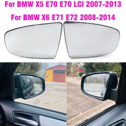 Car Rearview Wing Mirror Dimming Anti-dazzle Heated Glass Fit For BMW X5 X6 Series E70 E71 E72 2007-2014 Exterior Parts