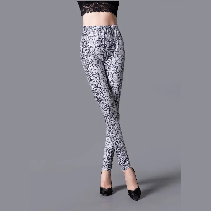 Leggings Sexy a vita alta Leggings con stampa serpente Leggings Fitness donna Skinny Active Wear pantaloni Push Up Leggings allenamento