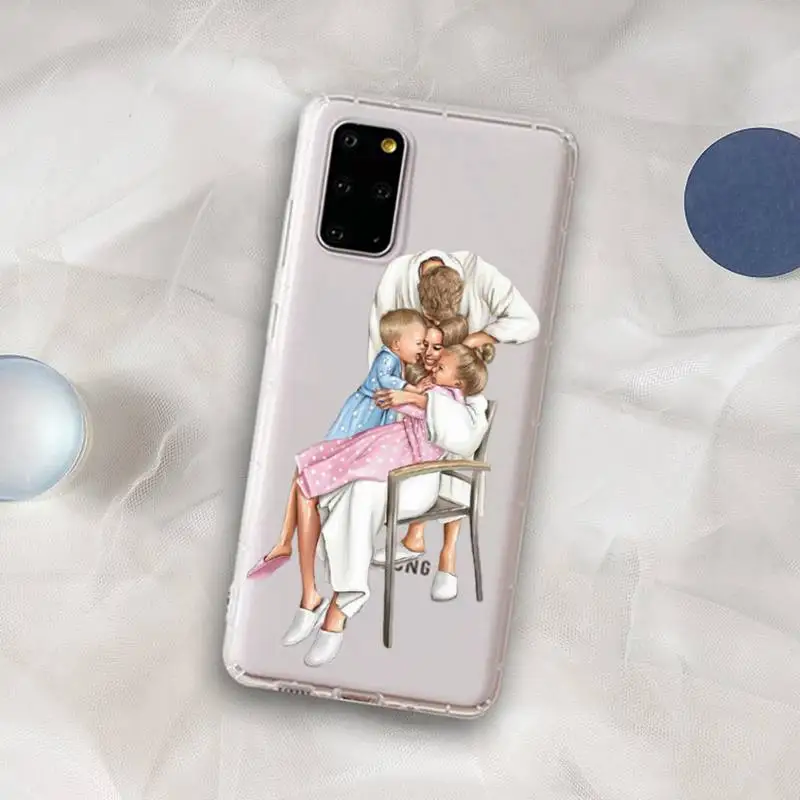 Super Mom Girl Boy Baby Phone Case For Samsung A 51 30s 71 21s 70 10 31 30 52 12 40 S20 21 plus lite UlTRA