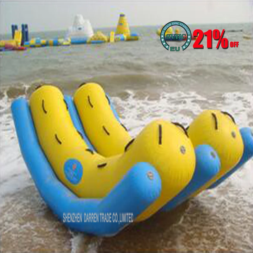 

1PC 2016 New outdoor water inflatable poppled double row poppled platen Water Sport Play Equipment [For 6 Players]