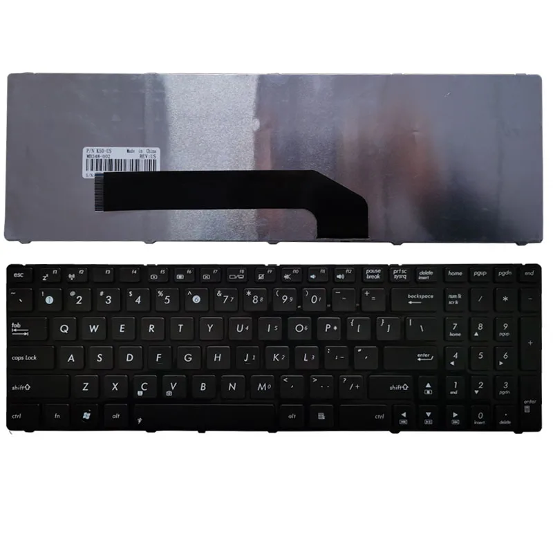 

NEW English laptop keyboard FOR ASUS K50 K50IN K61 K50X K50A K50AB K50ID US keyboard with frame