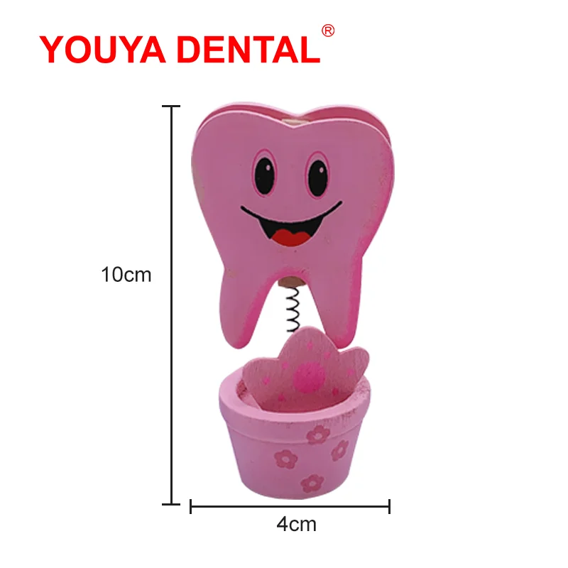 6 sztuk kreatywny drewna Dental wizytownik na karty biznesowe w kształcie zęba wyświetlacz kartka z wiadomością stojak klip stomatologii dekoracji