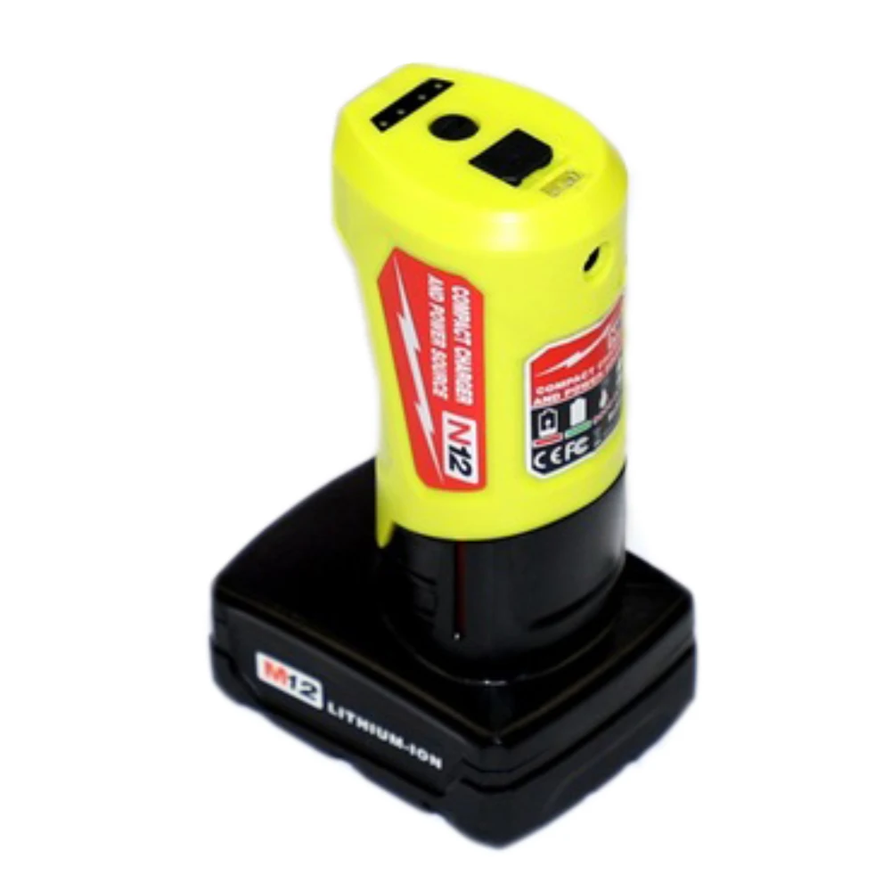 

USB Charger Adapter Mobile Phone Power Converter for Milwaukee M12 N12 Power Tool