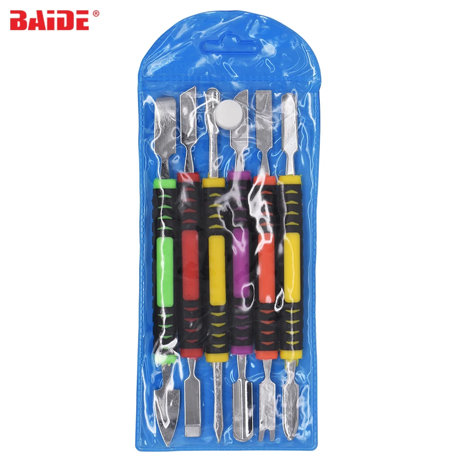 

6 in 1 Metal Pry Tools Kit Prying Spudger Double Head Colorful Repair Opening Tool for Phone Tablet PC Fix Revamp Open Shell