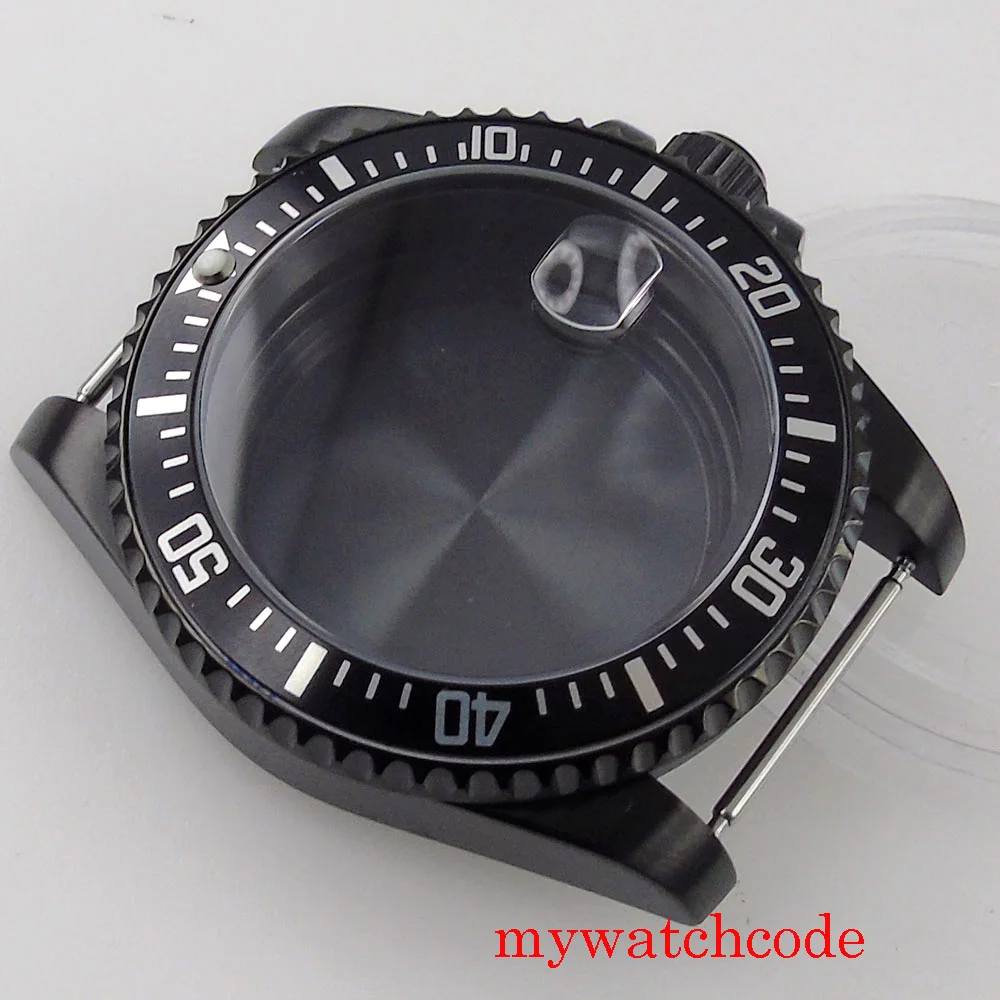 40mm Stainless Steel PVD Watch Case Alloy Bezel Insert for ETA2824 PT5000 Movement Sapphire Glass 100m Waterproof 120 Clicks Bez