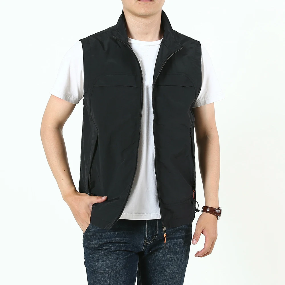 

Summer Boys Oversized Sleeveless Jacket Casual Black Vest Male Quick Dry Fishing Cycling Vest Men Outdoor Sports Vest Top 6xl