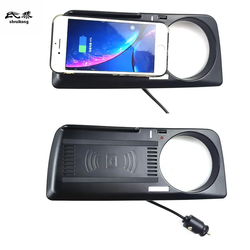 1set 15W fast car wireless charger charging phone holder for 2010-2016 BMW 5 series 525 530 F10 F11 car accessories