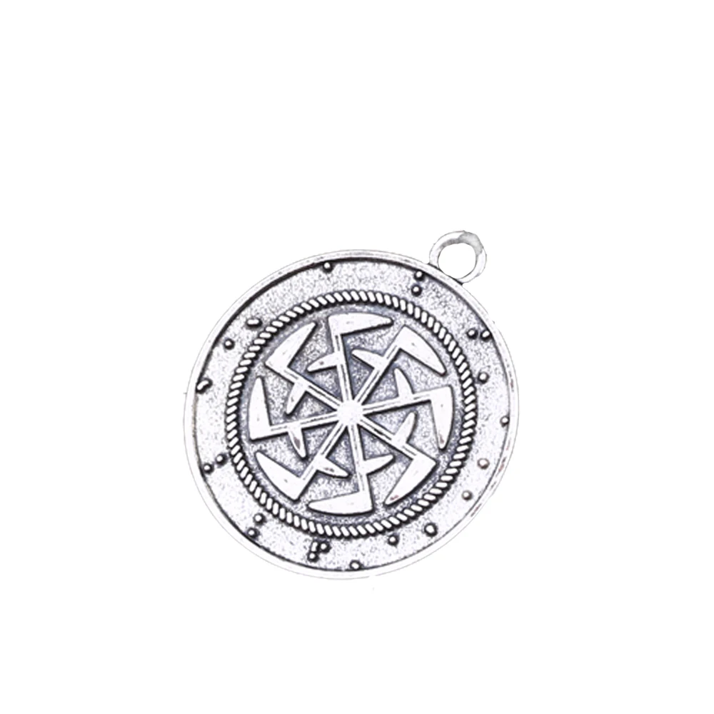Dawapara Slawisches Kolovrat-Symbol Anhänger Klassische Ethnische Vintage DIY Charms für Frauen Zubehör Metallanhänger Schmuck – Detail 13