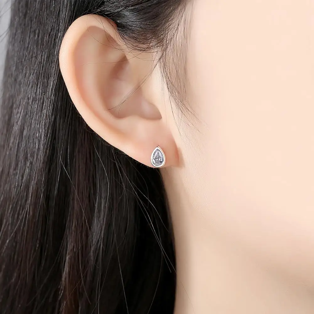 PAG&MAG Water Drop Cubic Zirconia Earrings Necklace Set Real 925 Sterling Silver Jewelry Set For Women Bridal Wedding Jewelry