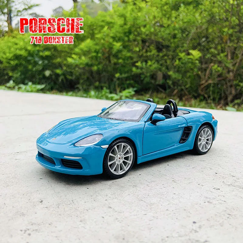 Bburago 1:24 Porsche 718 BOXSTER simulation alloy car model crafts decoration collection toy tools gift