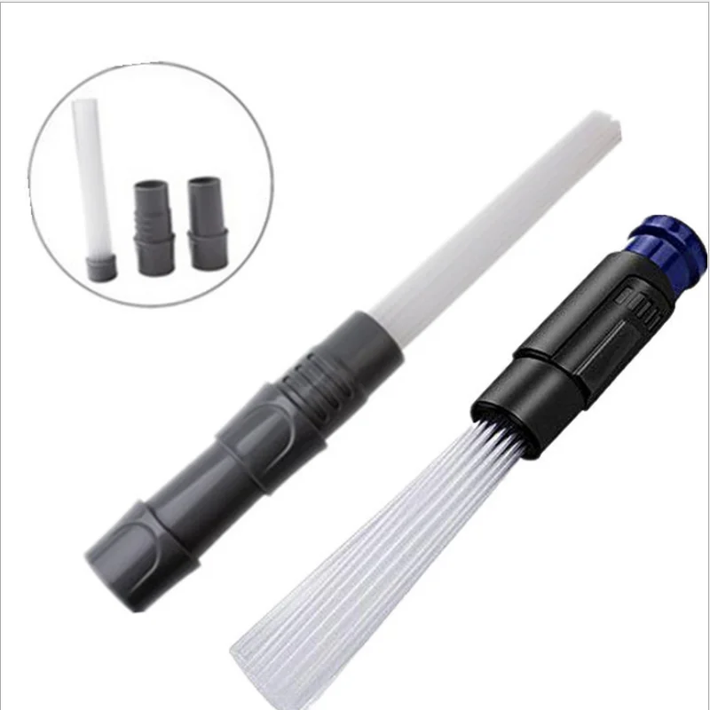 Universal Vacuum Attachment Dust Daddy Small Suction Brush Tubes Cleaner Remover Tool Cleaning Brush for Air Vents Keyboards