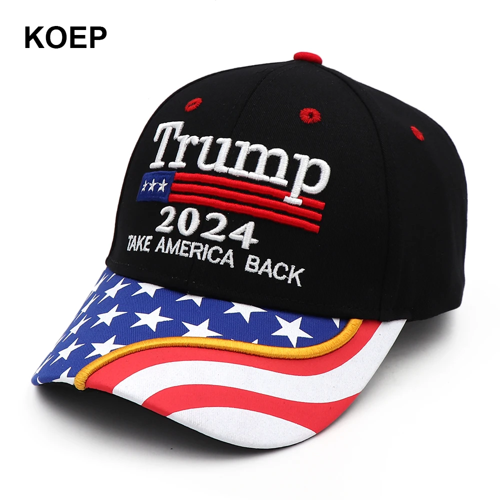 New Donald Trump 2024 Cap USA Flag Baseball Caps Take America Back Snapback President Hat 3D Embroidery Wholesale Drop Shipping