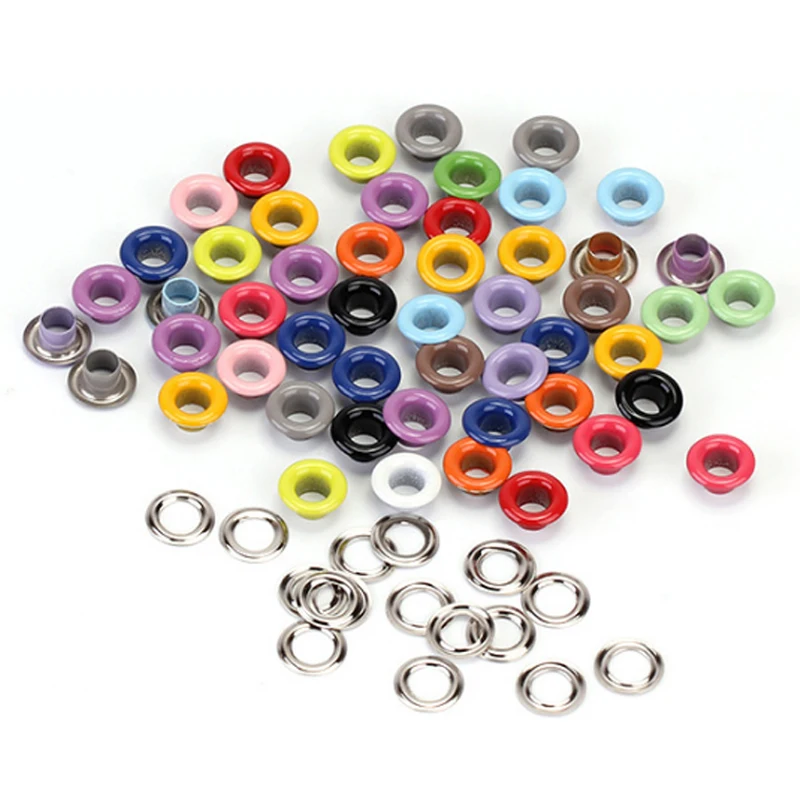 50Pcs 4/5/6/8/10MM 15 Colors Corns Button Spray Paint Eyelet Hollow Rivet Tags DIY Bags Shoes Decoration