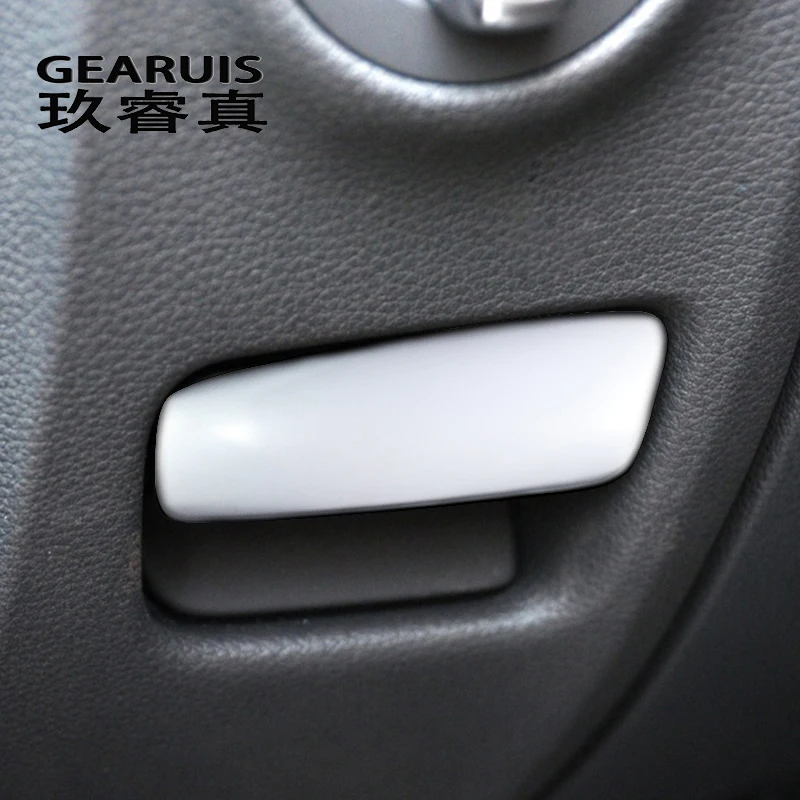 Car Styling Carbon fiber drive Handbrake P Buttons Decorative panel Cover Stickers Trim For Audi q7 4l Interior Auto Accessories