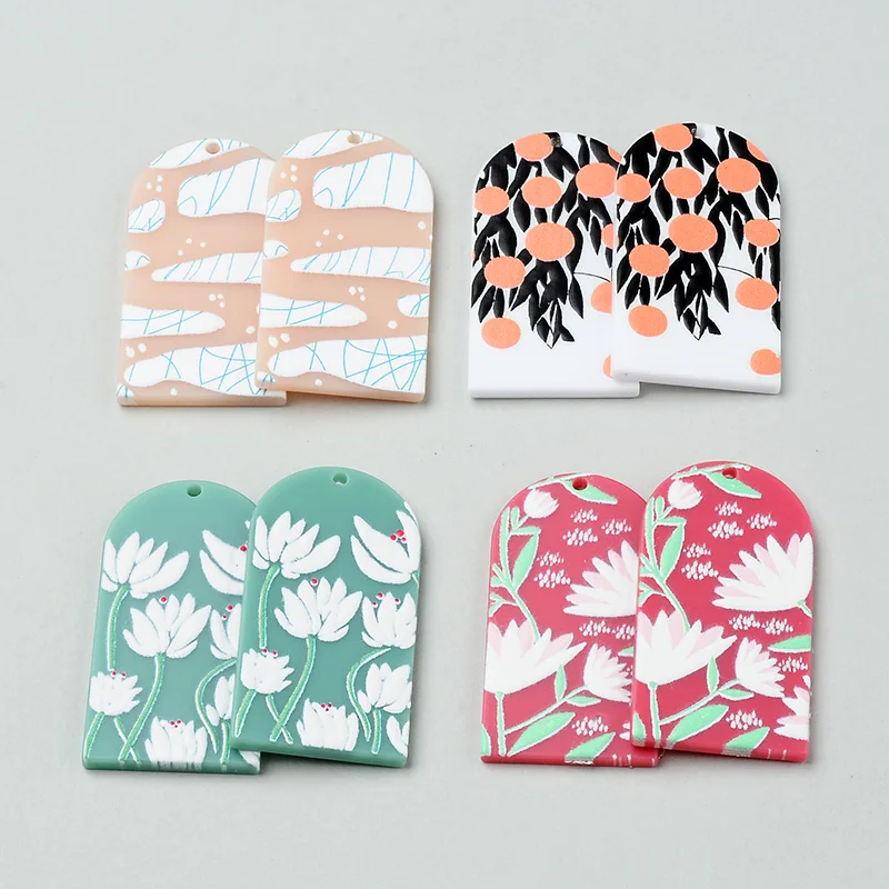 

6 шт./лот Ван Гог Картина маслом цветы фрукты серьги ручной работы соединители DIY подвеска ювелирные изделия фурнитура компоненты подвески