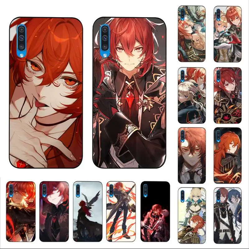 MaiYaCa Genshin Impact Diluc Phone Case for Samsung A51 01 50 71 21S 70 10 31 40 30 20E 11 A7 2018