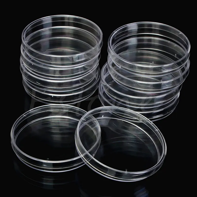 10Pcs/Pack 90 x 15mm Plastic Petri Dishes For LB Plate Bacterial Yeast