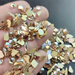 YanRuo 20 adet kristal Mix şekli Rhinestones Flatback Glitter olmayan düzeltme takı yapımı süslemeleri Nail Art tasarım aksesuarları