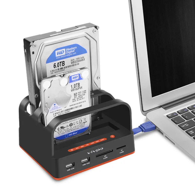 Hard Drive Docking Station USB 3.0 Dual Bay Hard Drive Dock For 2.5