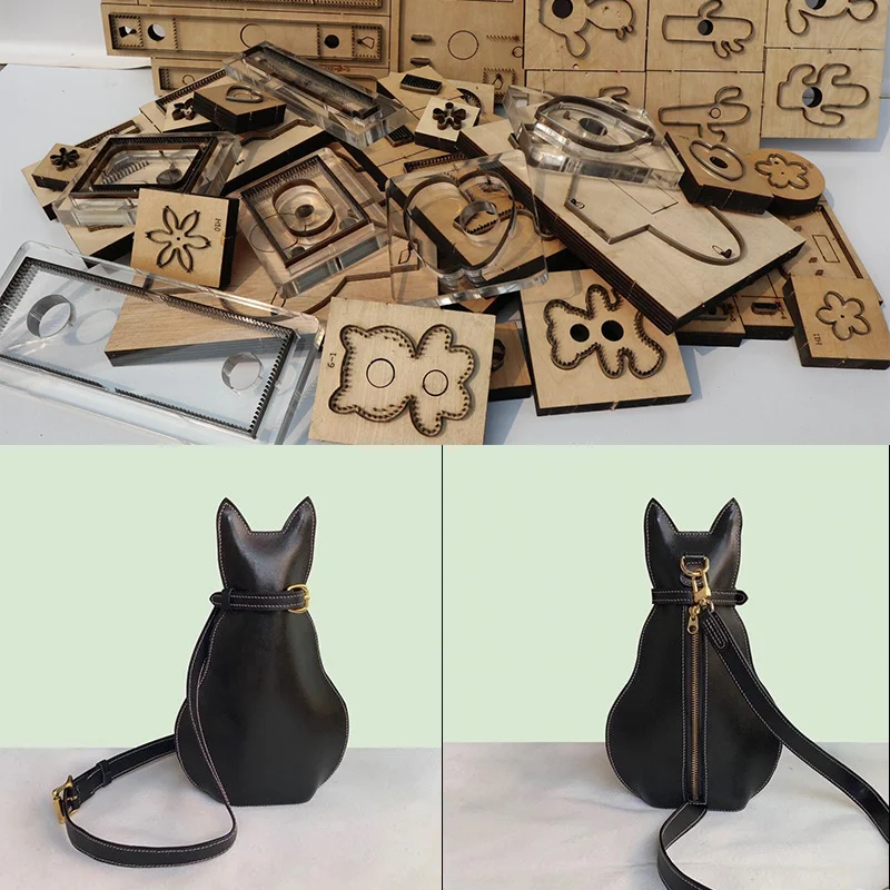 Japanese steel knife mold handmade leather diy cat cartoon lady breast bag knife mold handmade leather tool knife mold