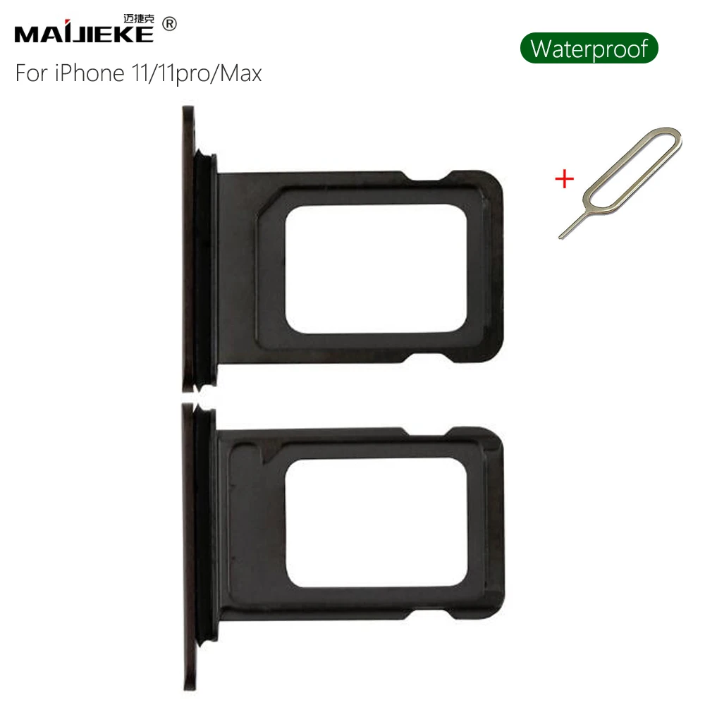 Bandeja con ranura para tarjeta Sim para iPhone 11 pro max, bandeja de tarjeta SIM individual para iPhone 11, resistente al agua, 5 uds.