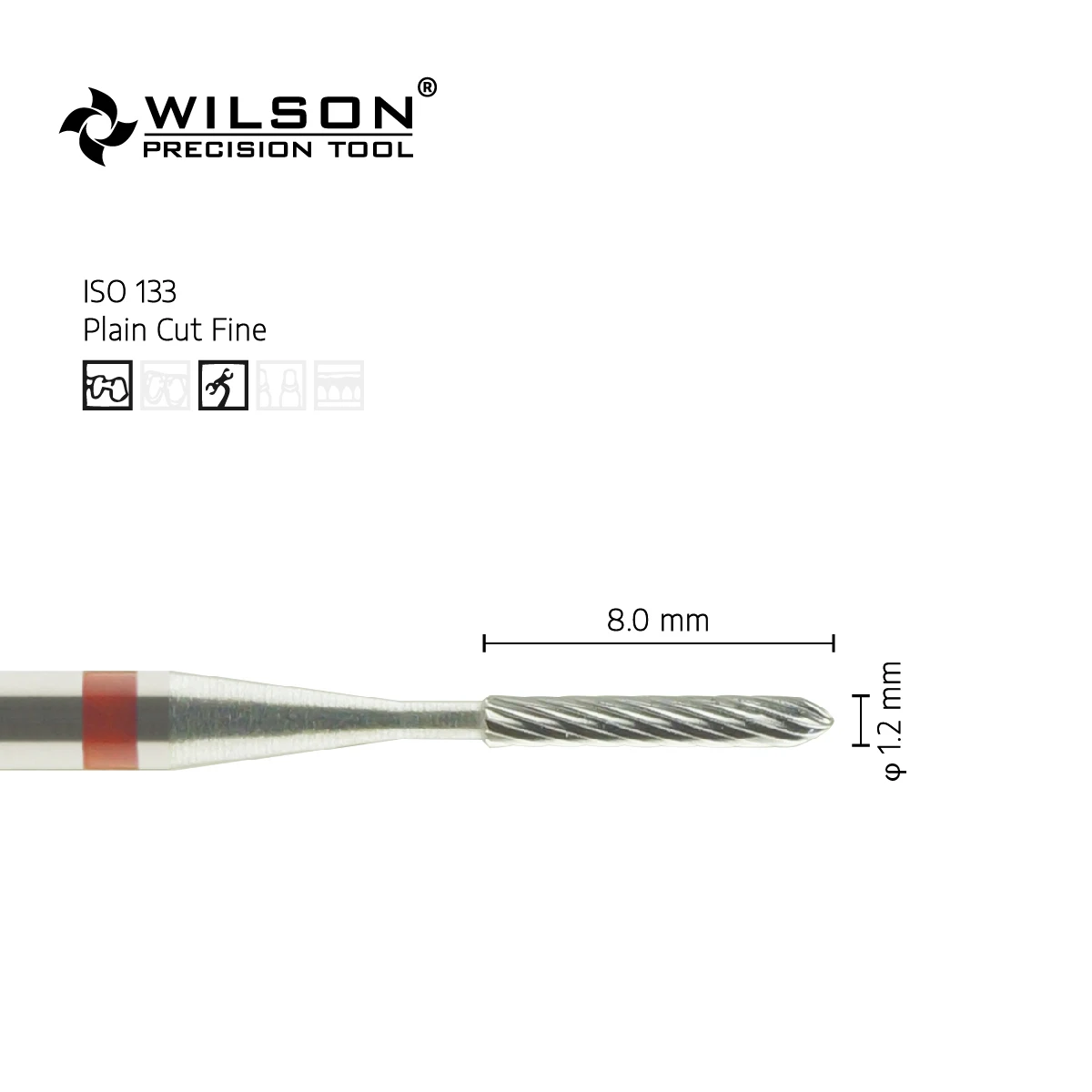 WilsonDental Tools 5000807 Tungsten Carbide Dental Burs for Trimming Acrylic/Metal