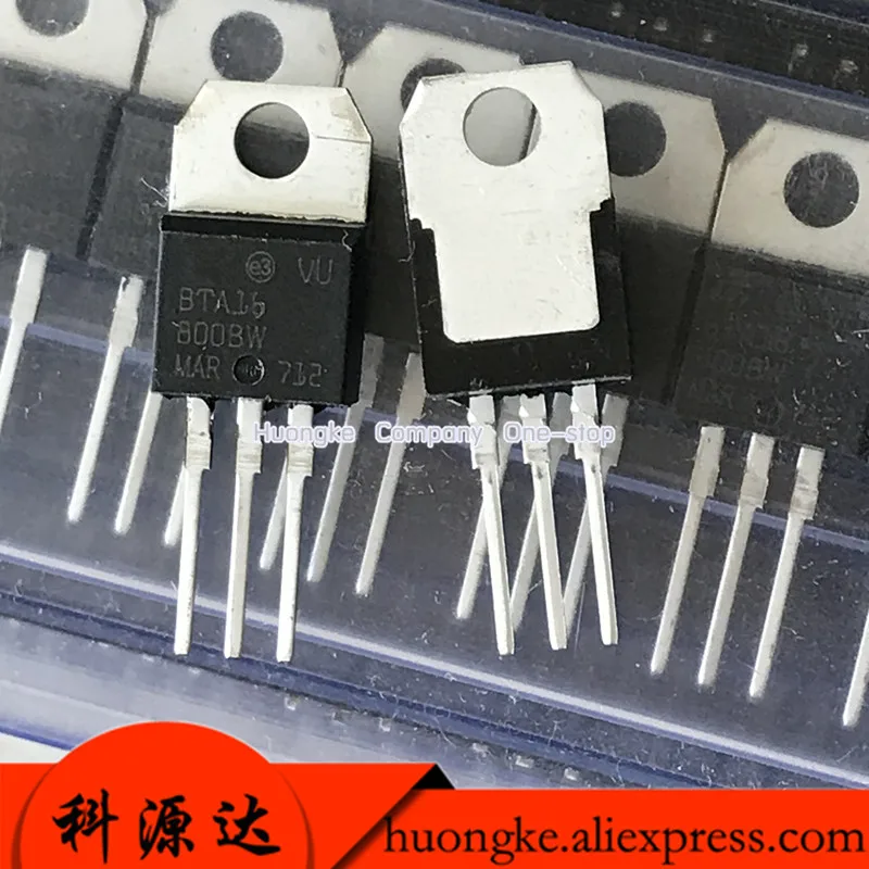 10PCS/LOT BTA16 BTA16-600B TO-220 16A 600V BTA16-600BW BTA16-800B  In Stock