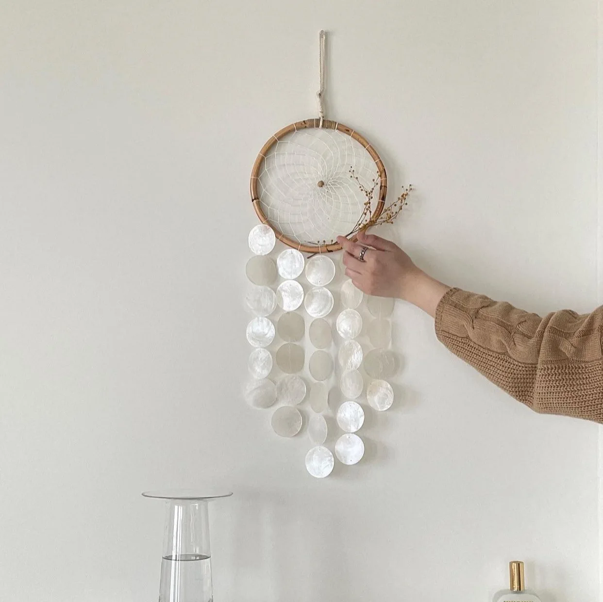 Kids Room Wall-mounted Toy INS Natural Shell Dream Catcher Wind Chimes Simple Minimalist Wall Hangings Homestay Outfit Props