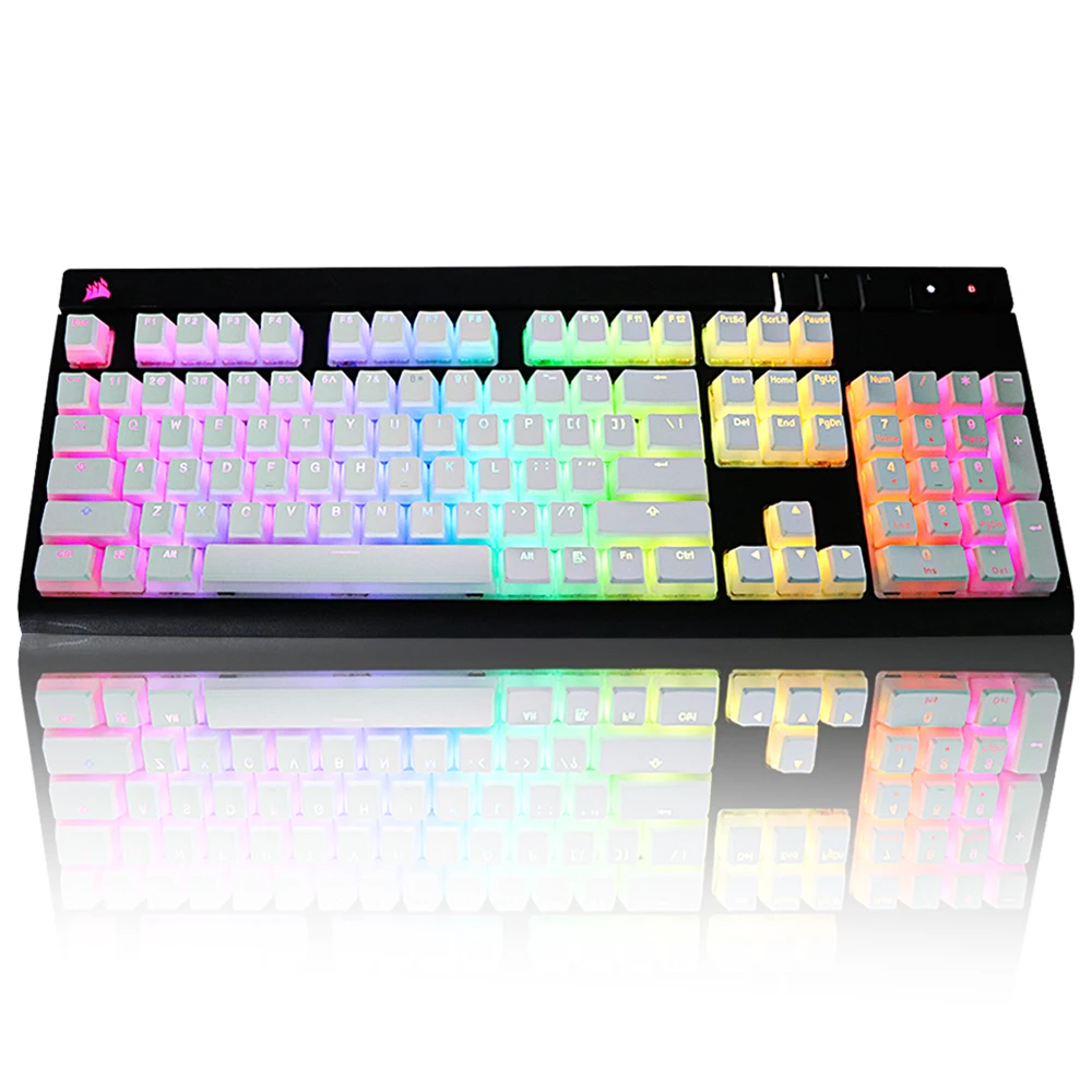 

pudding pbt doubleshot keycap oem light mechanical keyboards gh60 poker 84 tkl 108 iso Razer Corsair STRAFE K65 K70