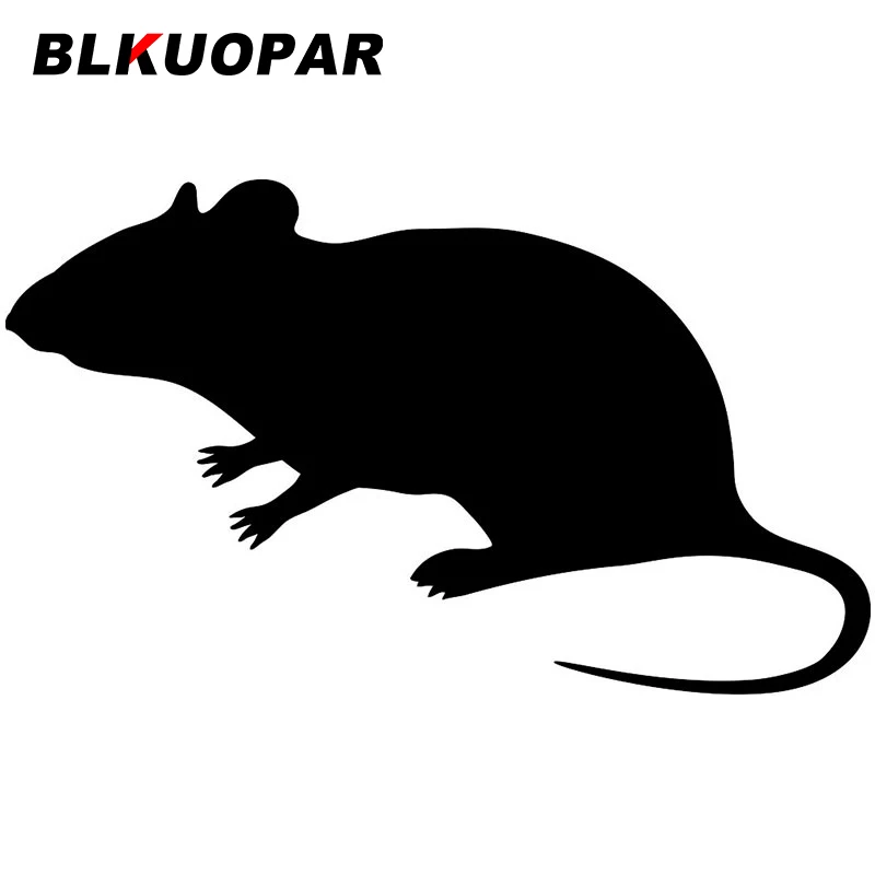 BLKUOPAR for Silhouette Rat Mouse Car Sticker Simple Anime Vinyl Scratch-Proof Decal Waterproof Sunscreen DIY Car Door Protector