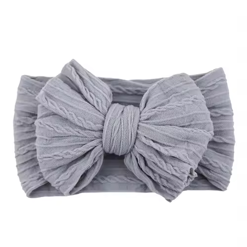 Solid Cable Bow Baby Headband for Child Nylon Layers Headwear Kids Elastic Turban Headwraps Newborn Boys Girls Hair Accessories - Image 16