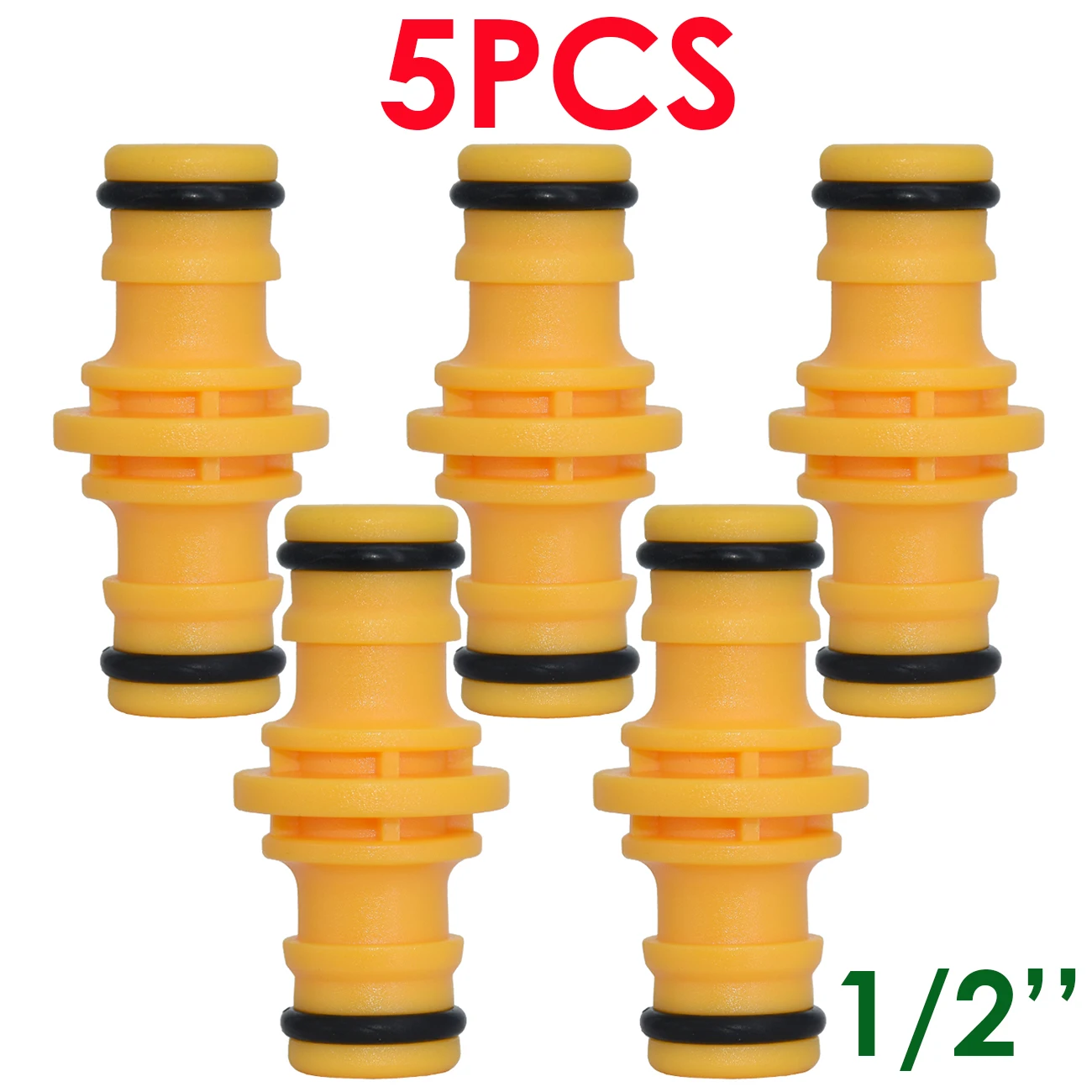 5PCS Joiner Repair Connector Coupling 1/2\'\' Garden Hose Tubing Fitting Pipe Quick Drip Irrigation Watering System for Greenhouse