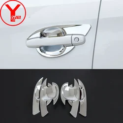 Car Door Handle Bowl Cover For Toyota Yaris L Hatchback 2014 2015 2016 Chrome Car Exterior Accessories YCSUNZ