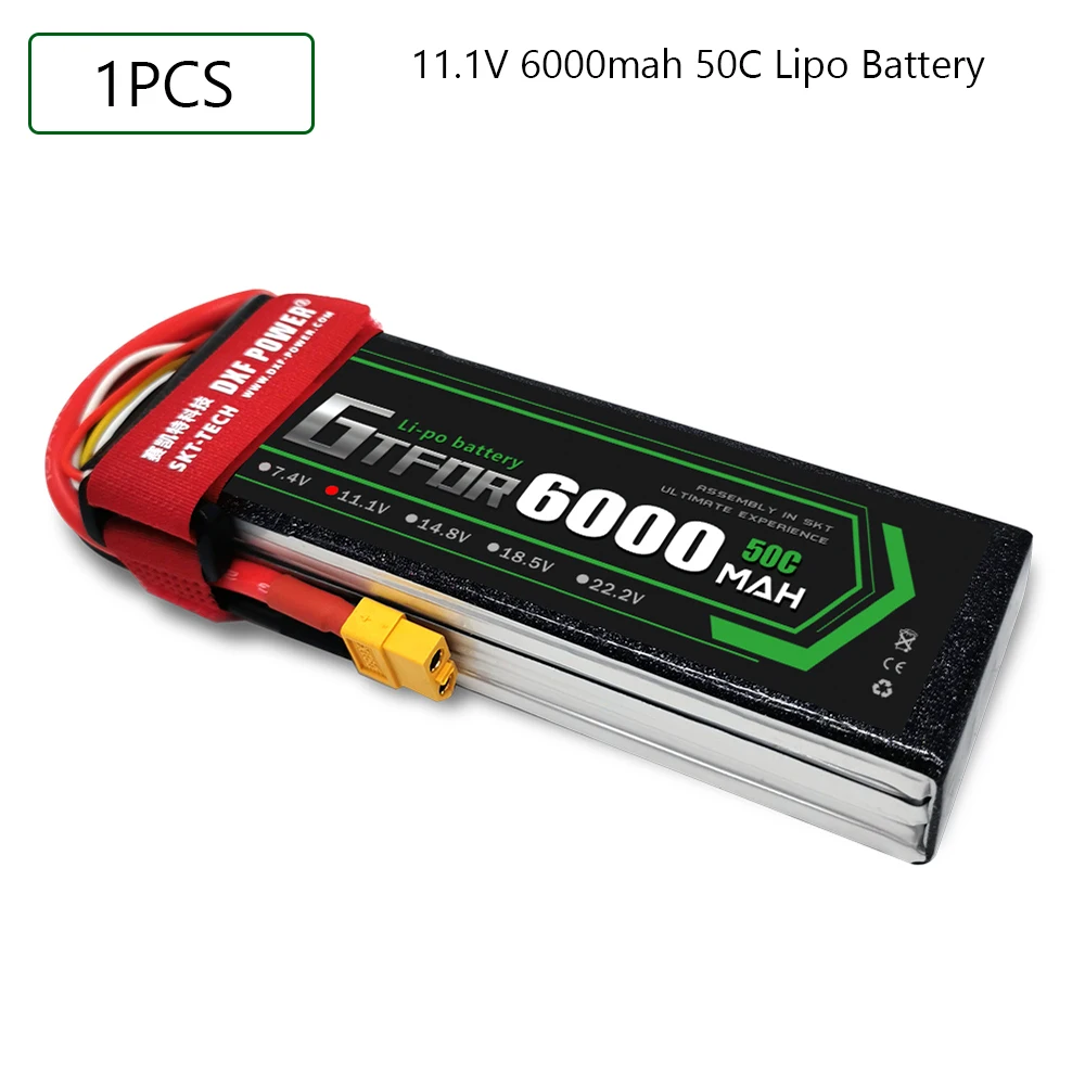 GTFDR 3S 11.1V 6000mah 50C-100C Lipo Battery 3S XT60 T Deans XT90 EC5 For FPV Drone Airplane Car Racing Truck Boat RC Parts