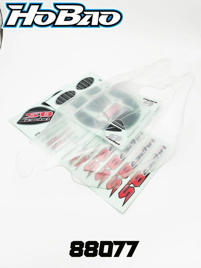 Original OFNA/HOBAO RACING 88077 M8-transparent car shell + sticker (out of print) for 1/8 HYPER h8/h8.5 BUGGY