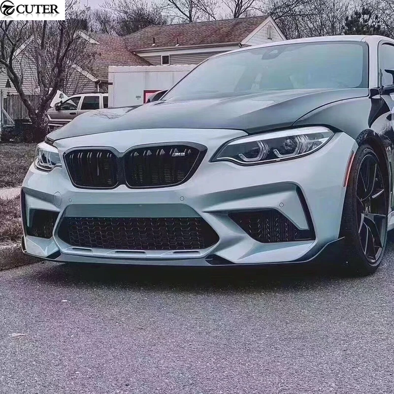 F87 M2c Mp Style Carbon Fiber Frp Front Bumper Lip Splitter for Bmw F87 M2c Mp Style Car Styling