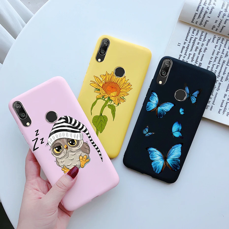 Y7 2019 Case Daisy Flower Back Cover For Huawei Y7 2019 DUB-LX1 Silicone Fundas Soft TPU Phone Case For Huawei Y7 Y 7 2019 Coque