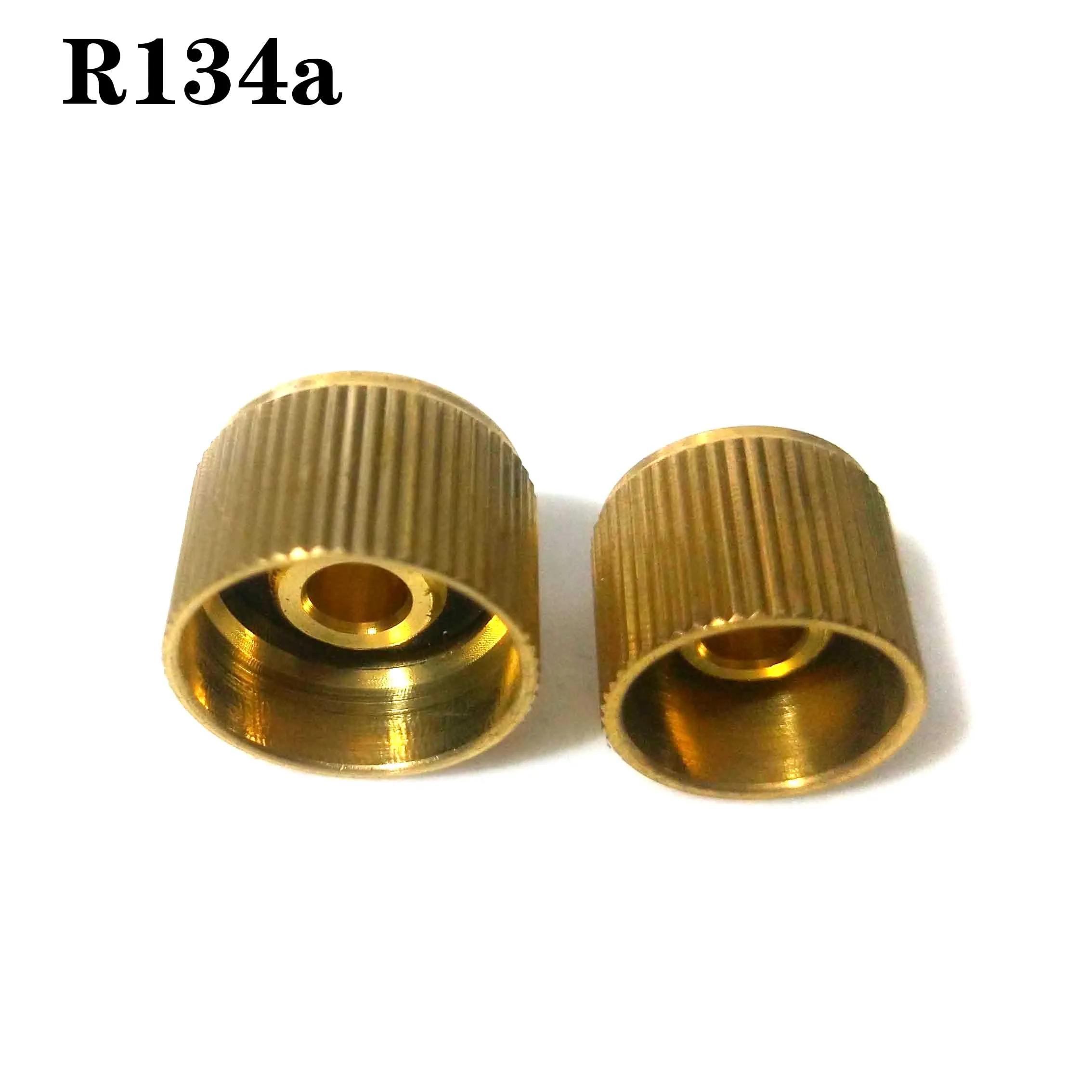 Ar condicionado de automóvel de cobre r134a tampa do núcleo da válvula tampas de poeira da válvula refrigerante altas e baixas para carros asiáticos