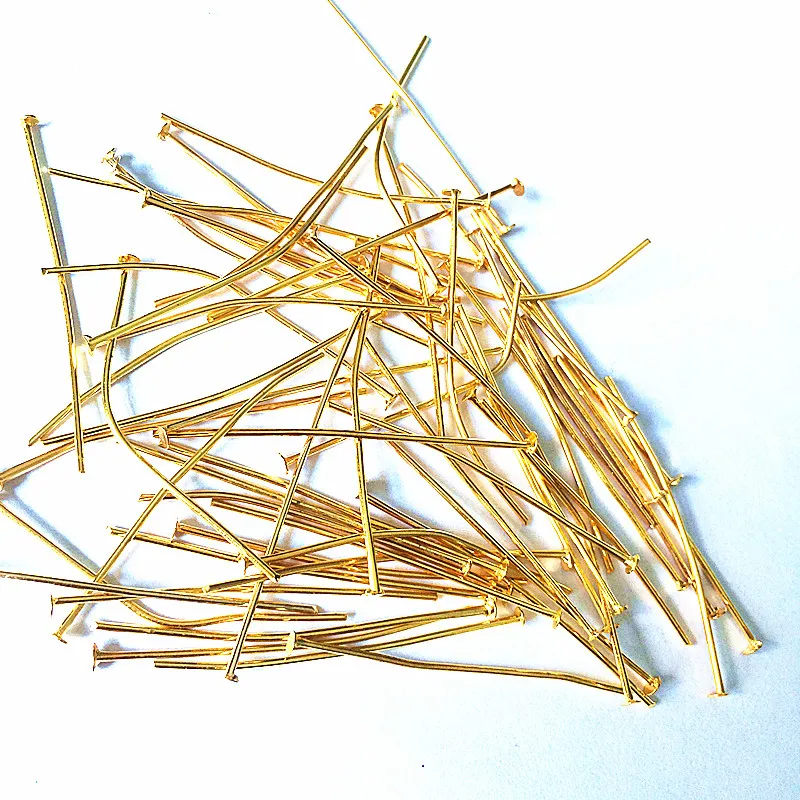 Top Quality Jewelry Gold Copper Connectors 500pcs/Bag L40mm Crystal Ball Or Pendant Pins For Jewelry Making Metal  Accessories