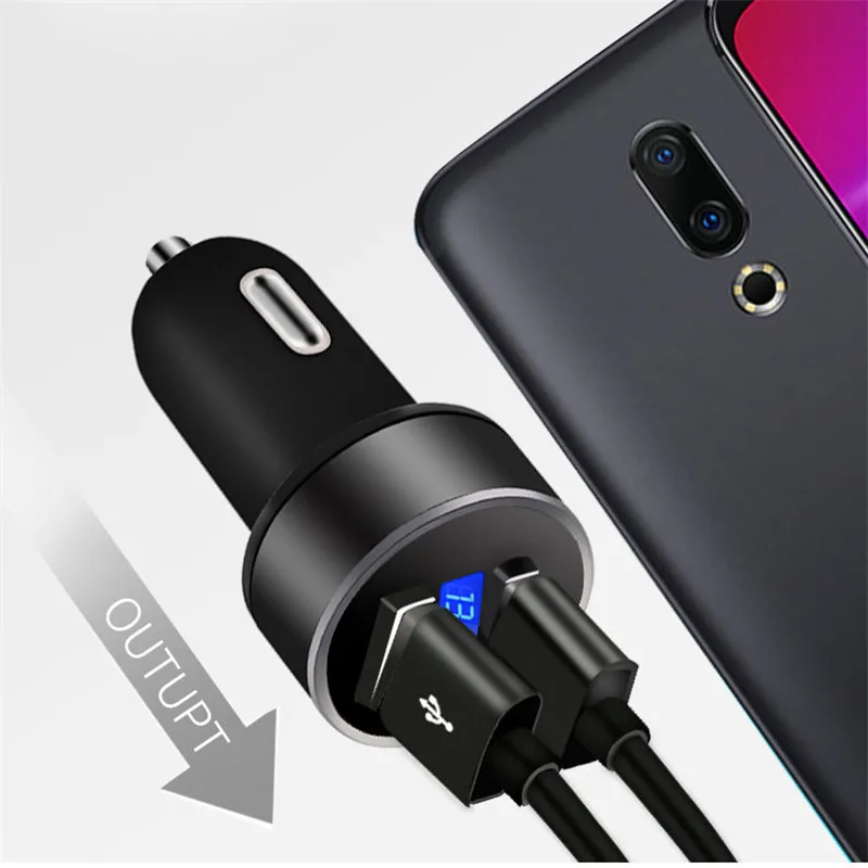 3.1A Dual USB Car Charger LED Display For Kia Ceed Mohave OPTIMA Carens Borrego CADENZA Picanto SHUMA