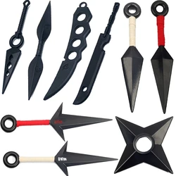 Naruto Anime arma plástica para crianças, desenhos animados Naruto, Kunai, Shuriken, Action Figure, Acessórios Cosplay, Toy for Kids, presente de aniversário