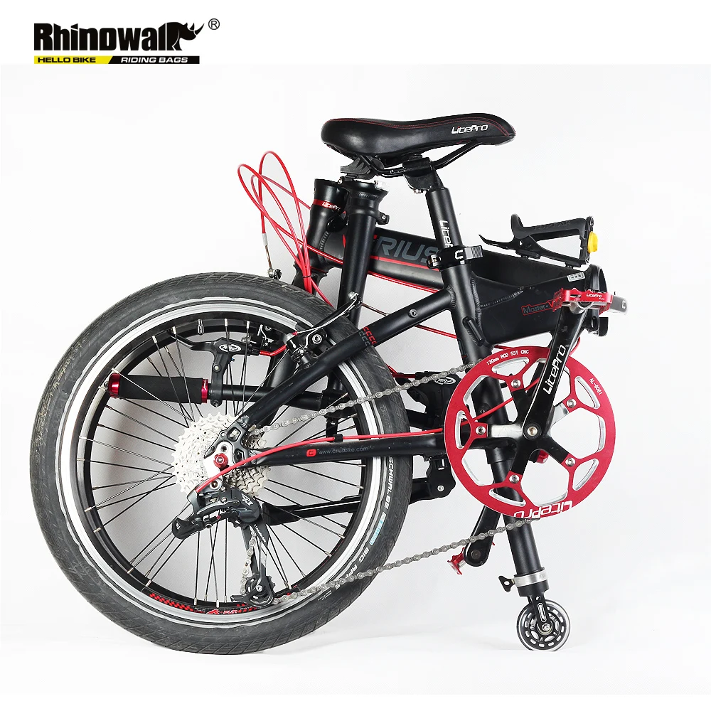 Rhinowalk Scroll Wheel Booster for Folding Bicycle Scroll Wheel Booster Wheel Roller Assistor Booster Training Auxiliary Easy To